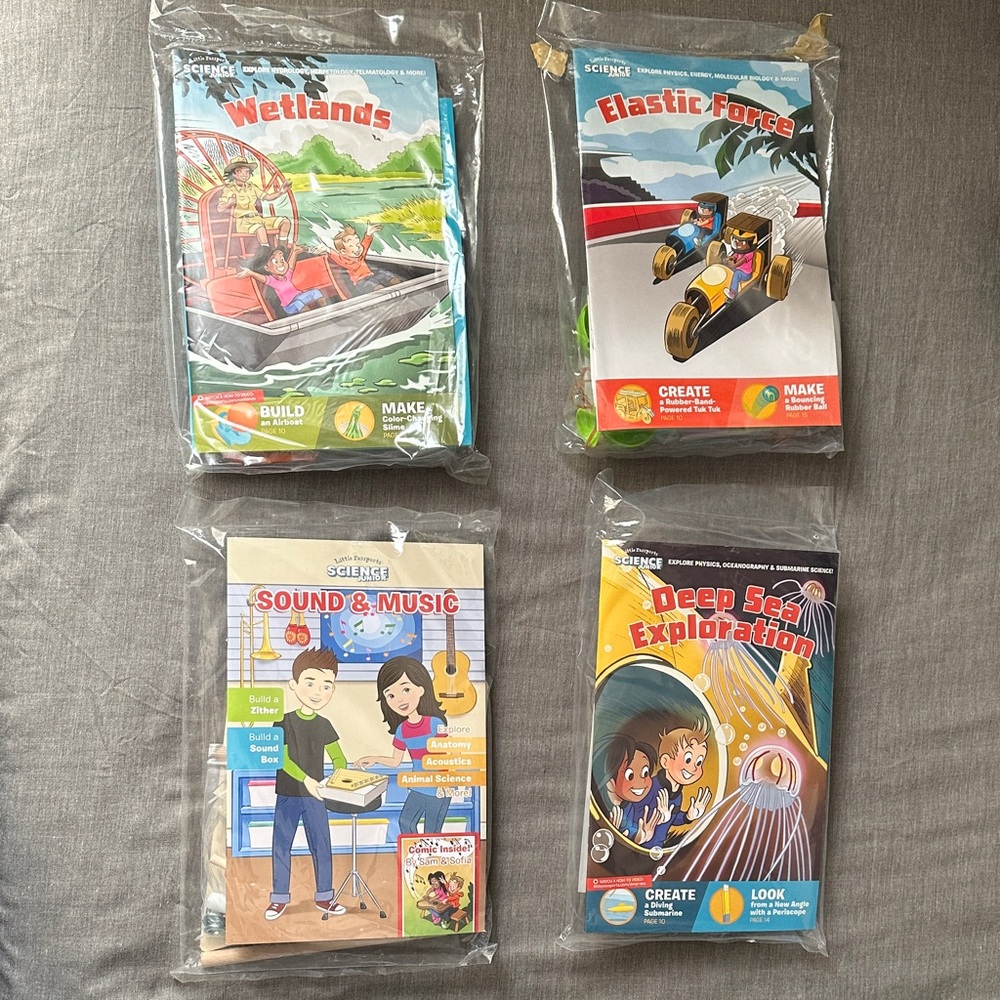 Little Passports Science Jr- Wetlands, Elastic Force, Sound, Sea Exploration